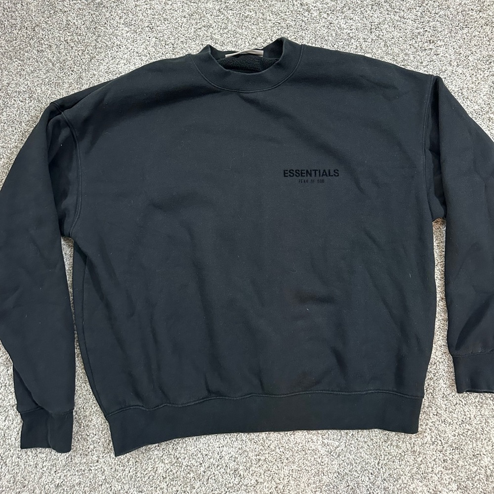ESSENTIALS FEAR OF GOD Black crewneck SZ Large